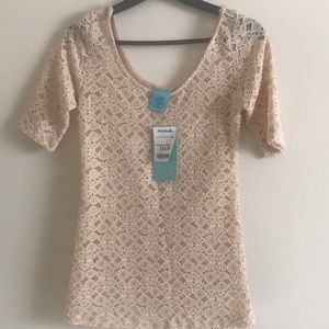 Brand New Floral Glitter Top